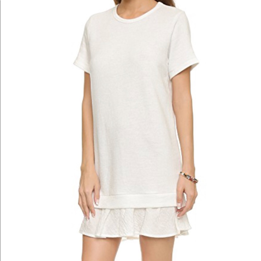 CLU short sleeve sweatshirt dress with ruffle (S)